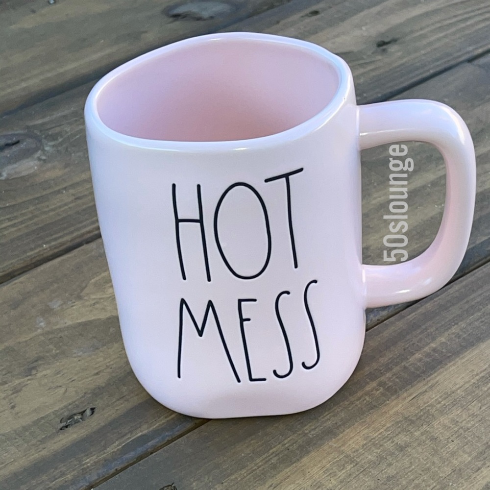 New! Rae Dunn Pink HOT MESS Mug